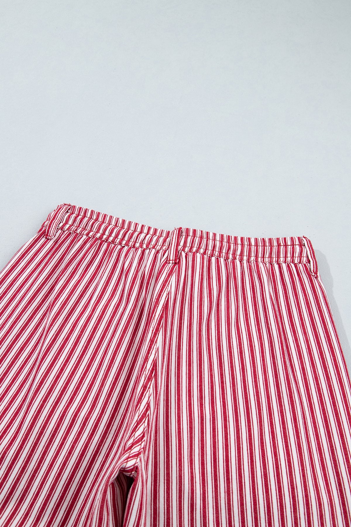 Blue Stripe Drawstring Casual Loose Pants