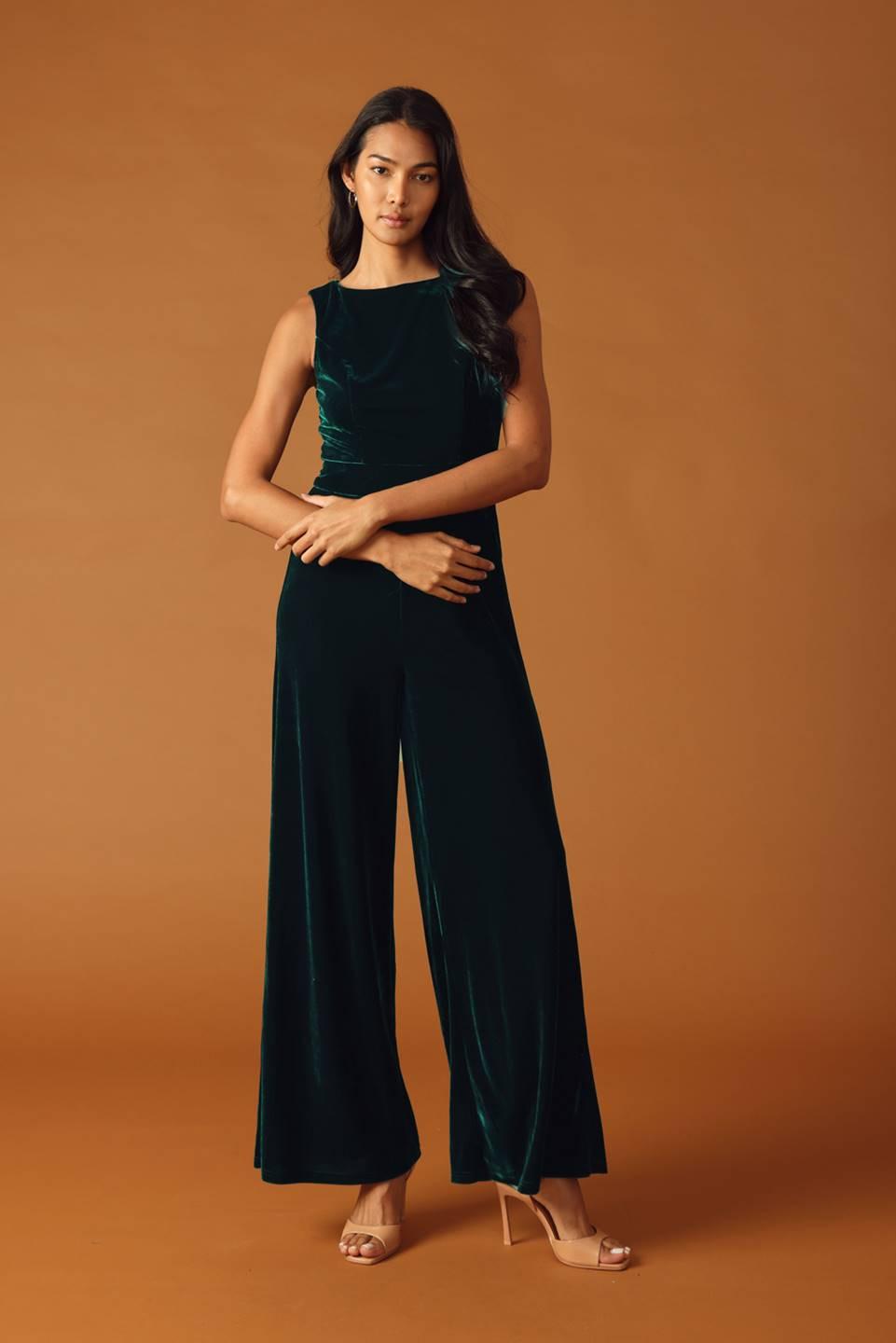 Final Touches Velvet Jumpsuit