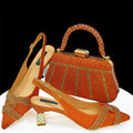 Women's Shoes and Bag Set with Rhinestone Ed129