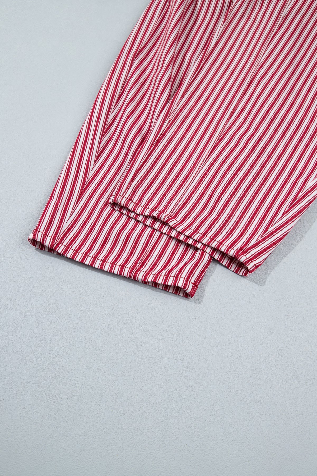 Blue Stripe Drawstring Casual Loose Pants